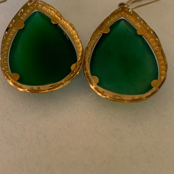 Jadeita gold and diamond earrings - Picture 5 of 8